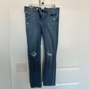 Joe’s jeans mid rise distressed boot cut